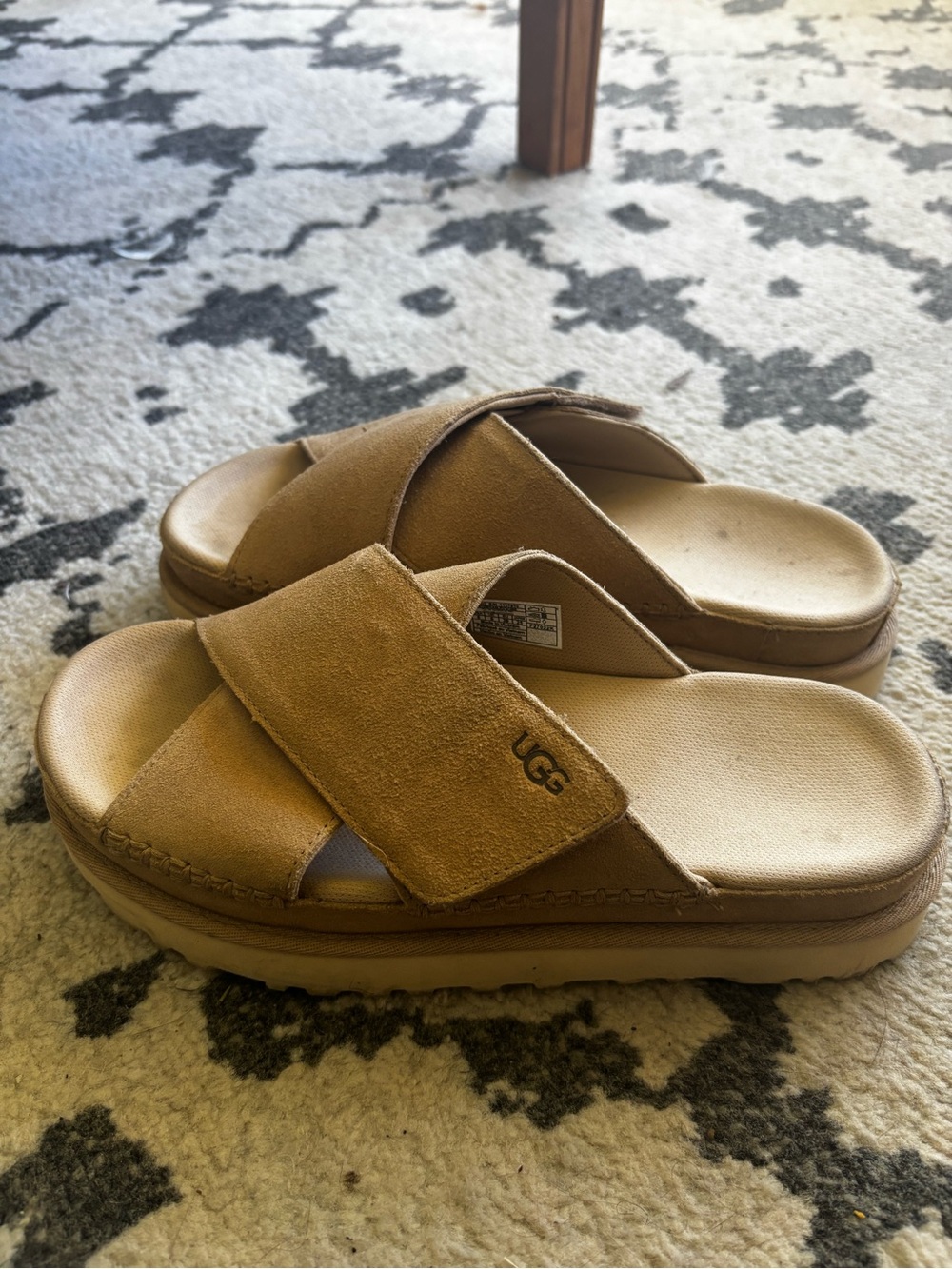 UGG Tan Suede Slide Sandals